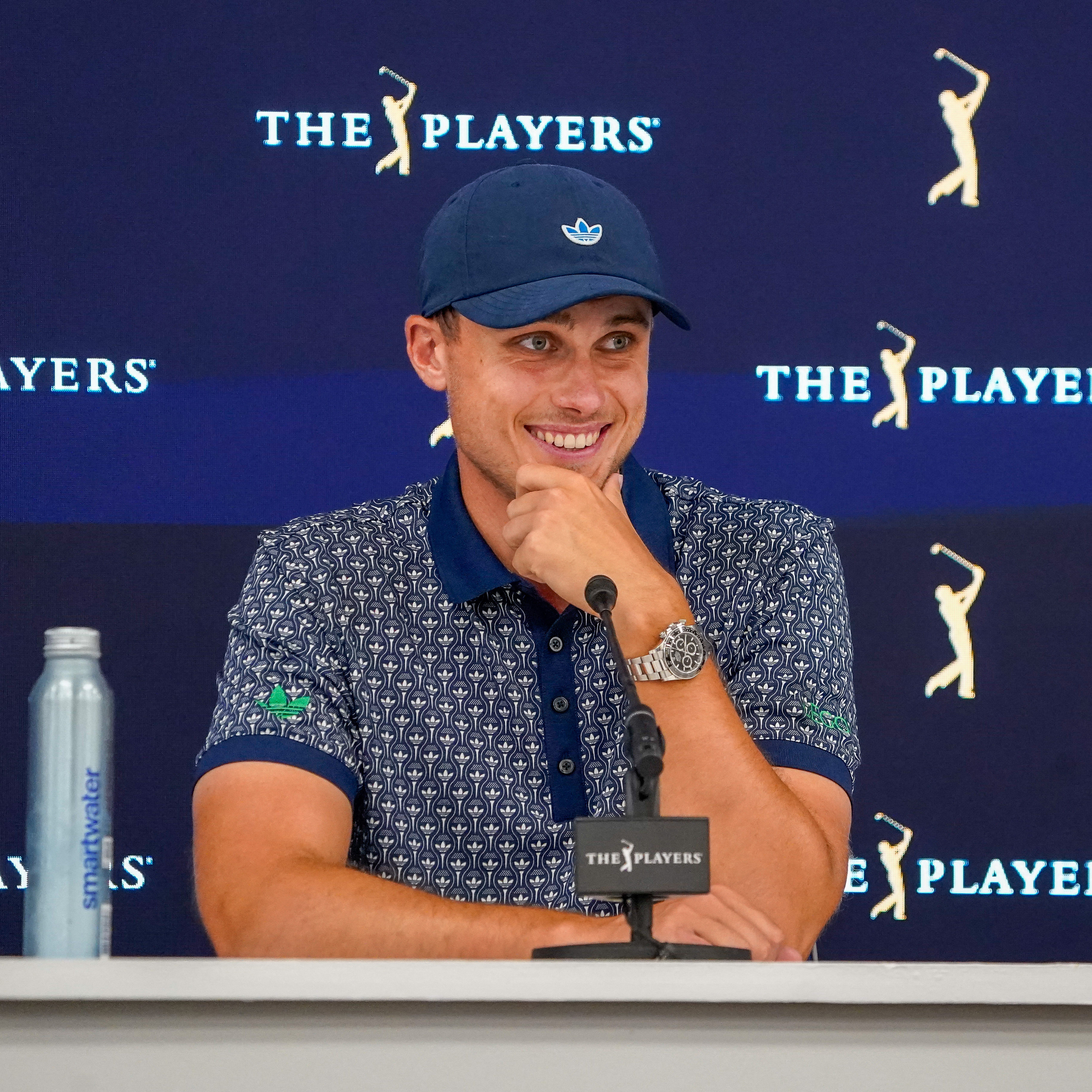 All smiles from Ludvig Åberg. Photo: Bildbyrån